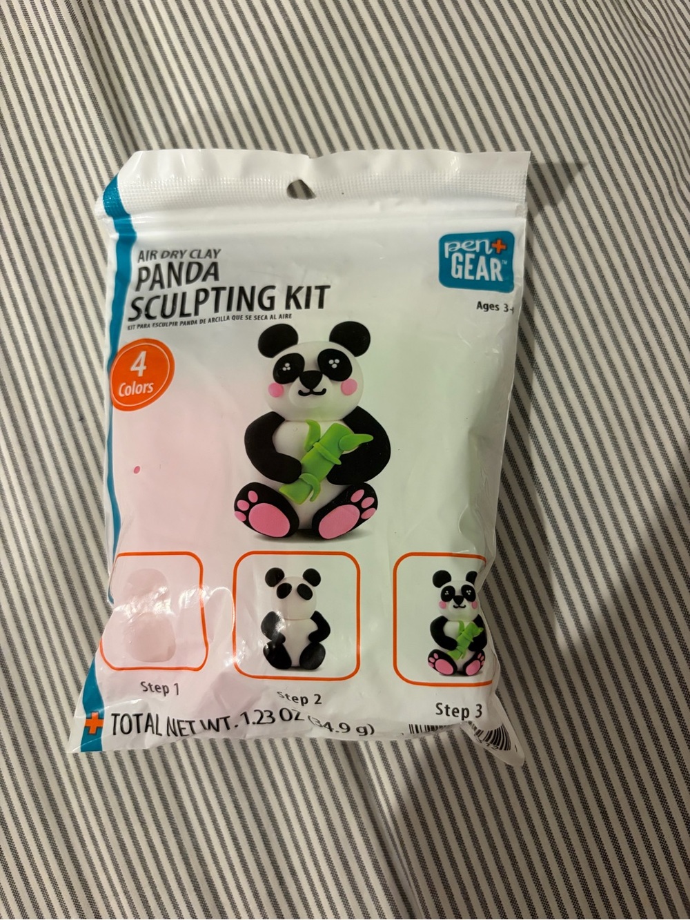 Pen+Gear Panda Sculpting Kit - White, Black, Pink, Green
